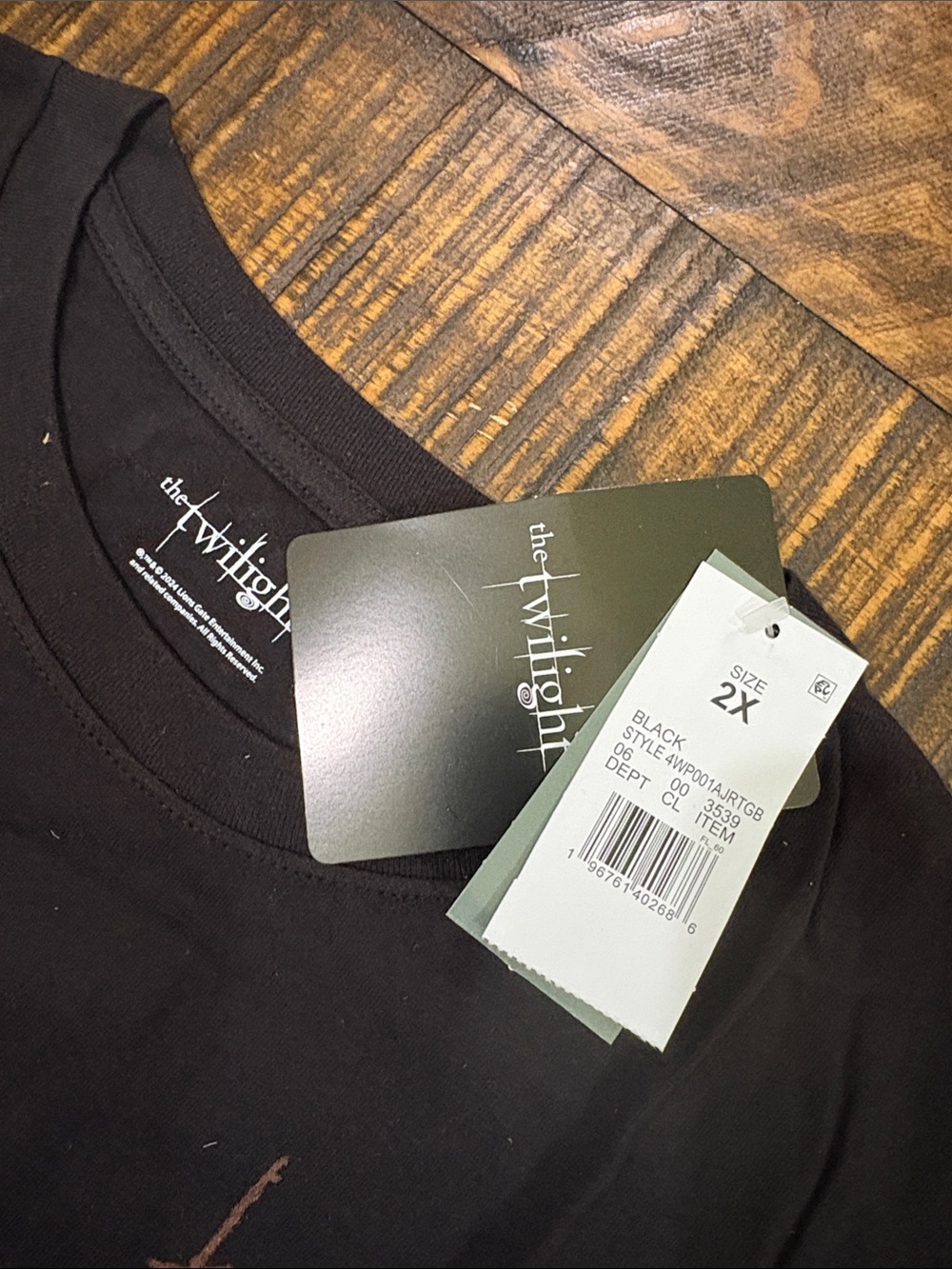 Twilight saga black cotton 2x T-shirt - Picture 6 of 8